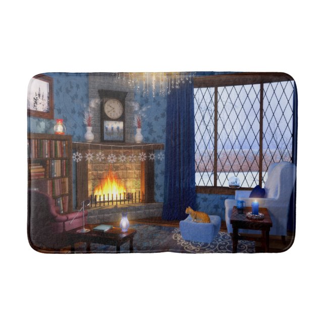 Alfombrilla De Baño Bathmat de la serenidad del invierno (Anverso)