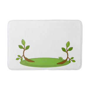 Alfombrilla De Baño "Bathmat de liebres botánicos - Diseño de vegetaci