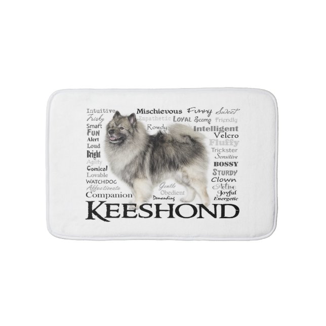 Alfombrilla De Baño Bathmat de los rasgos de Keeshond (Anverso)