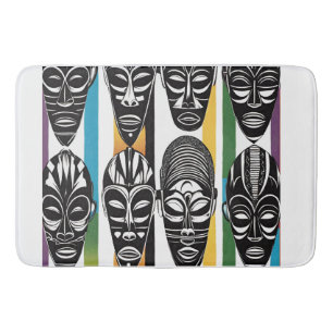 Alfombrilla De Baño Bathmat de mascarillas tribales africanas