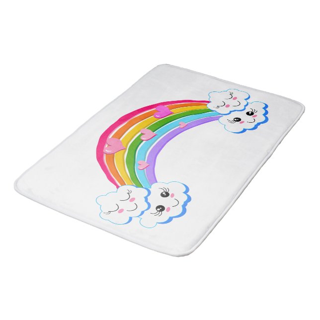 Alfombrilla De Baño Bathmat de nubes arco iris (Angular)