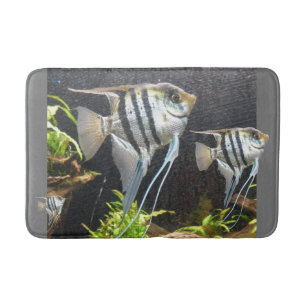 Alfombrilla De Baño Bathmat de pescado trópico a rayas