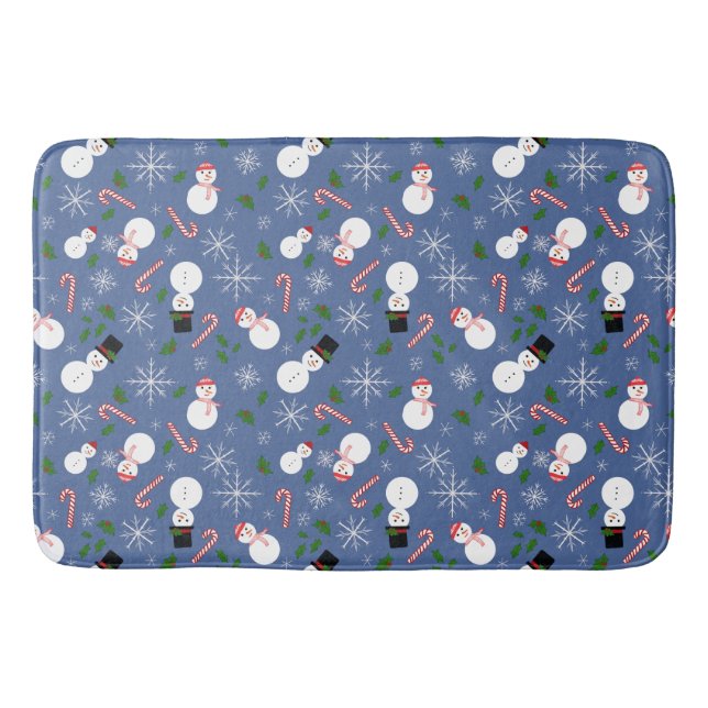 Alfombrilla De Baño Bathmat de vacaciones de invierno con Snowflake (Anverso)
