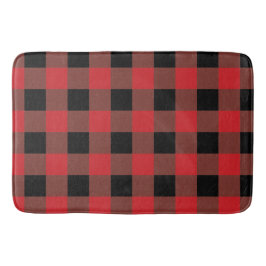 Alfombrilla De Baño Bathmat de vacaciones Red & Black Checker