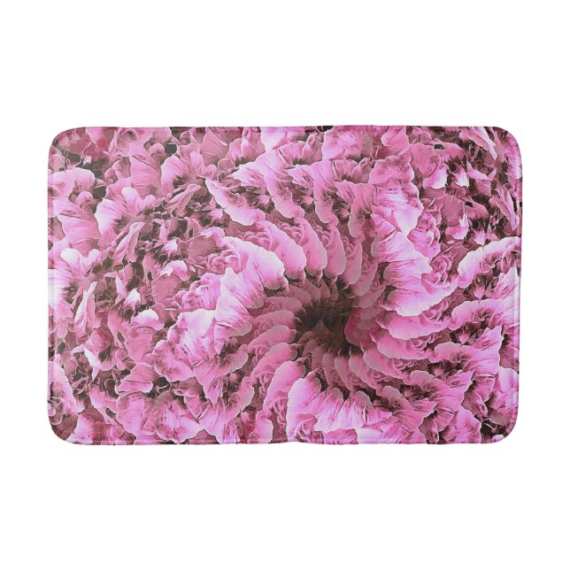 Alfombrilla De Baño Bathmat floral de Fibonacci rosa (Anverso)