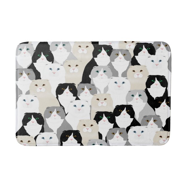 Alfombrilla De Baño Bathmat gatos y gatos (Anverso)