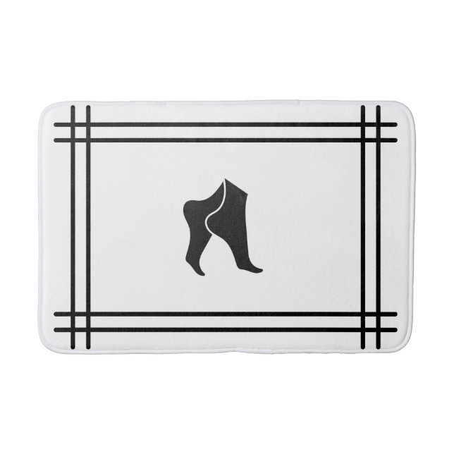 Alfombrilla De Baño Bathmat moderno de inspiración de pies con un bord (Anverso)