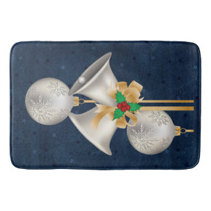 Alfombrilla De Baño Bathmat, Navidades de las campanas plateadas