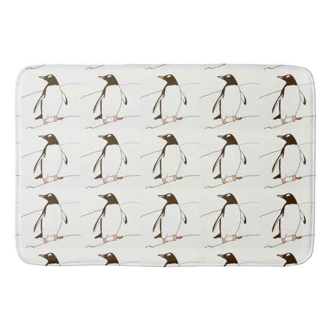 Alfombrilla De Baño Bathmat pingüino de Gentoo (Anverso)