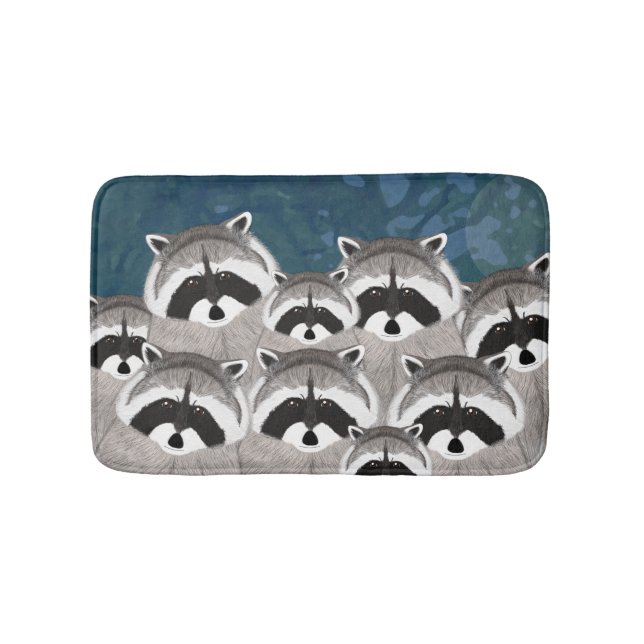 Alfombrilla De Baño Bathmat Raccoons (Anverso)