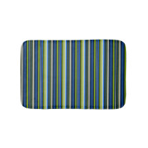 Bathmat rayado azul y verde