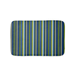 Alfombrilla De Baño Bathmat rayado azul y verde