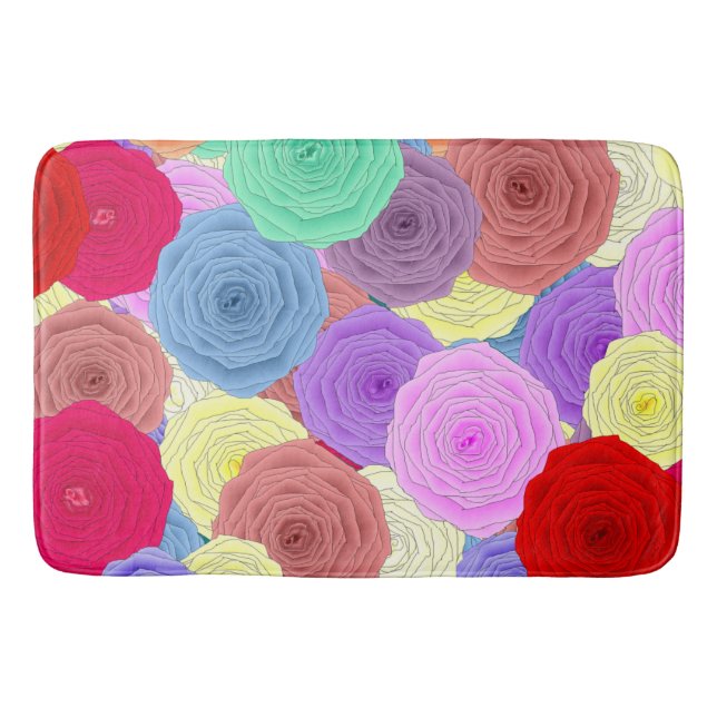 Alfombrilla De Baño Bathmat rosas (Anverso)