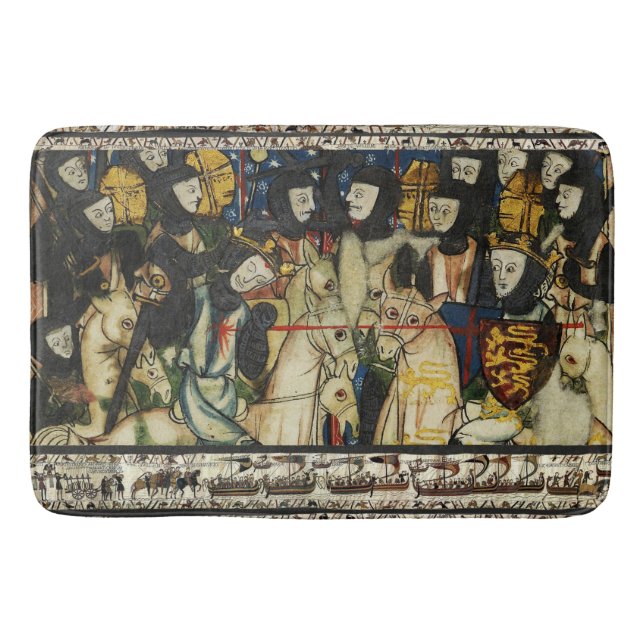 Alfombrilla De Baño BAYEUX TAPESTRÍA 1066 Muerte del Rey Harold (Anverso)