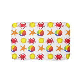 Alfombrilla De Baño Beach Fiesta Beachball Sun Crab Starfish