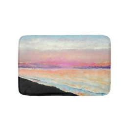 Alfombrilla De Baño Beach Lake Pastel Sunset Art