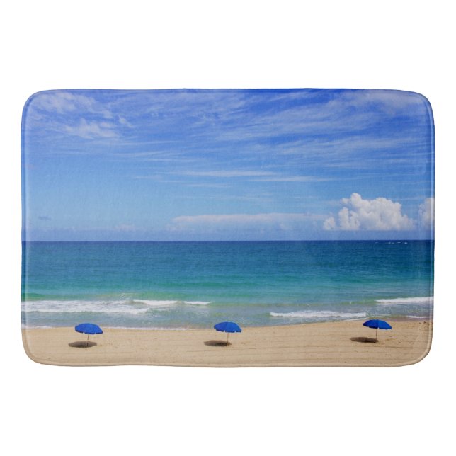 Alfombrilla De Baño Beach Umbrella Ocean (Anverso)