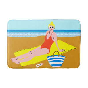 Alfombrilla De Baño Beachy Keen - Amarillo