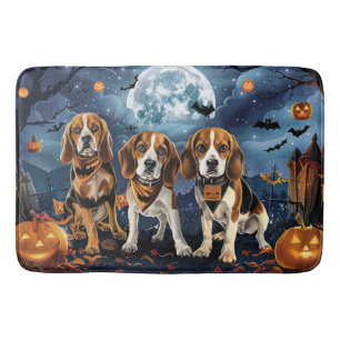 Alfombrilla De Baño Beagle Halloween Spooky