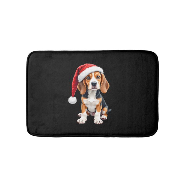 Alfombrilla De Baño Beagle Navidades Perro camiseta de manga larga (Anverso)