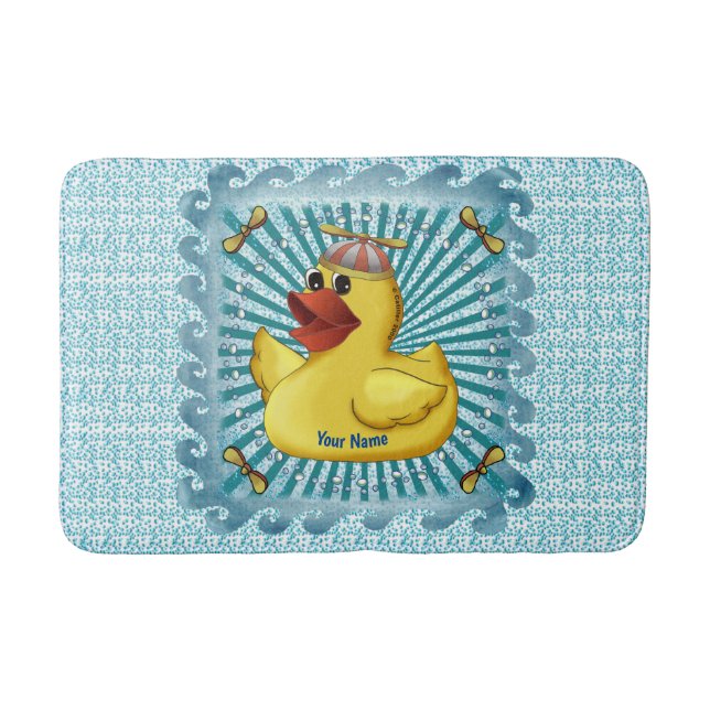 Alfombrilla De Baño Beanie Gorra Rubber Duck (Anverso)