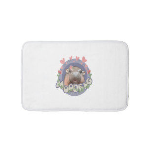 Alfombrilla De Baño Bebé lindo Hippo Moo Deng Bouncy Cerdo en Hippop t