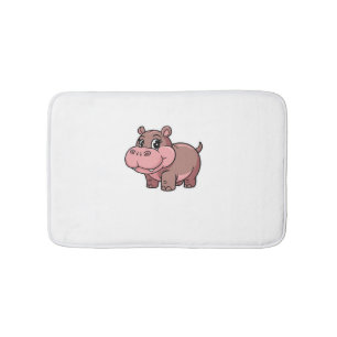Alfombrilla De Baño Bebé lindo Hippo Moo Deng Camiseta De Larga Manga