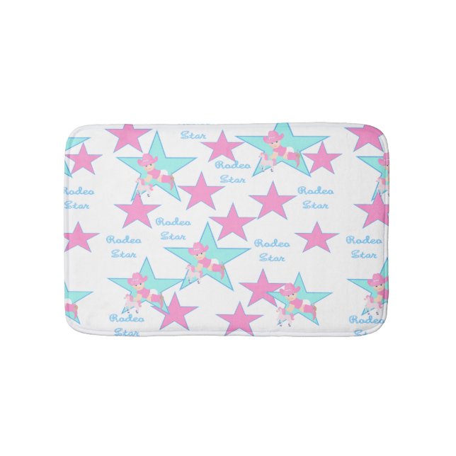 Alfombrilla De Baño Bebé Noche Gorra Rosa Y Juguete Caballo De Baño De (Anverso)