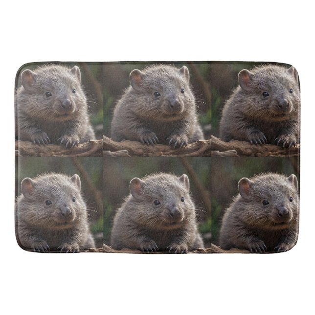 Alfombrilla De Baño Bebé Wombat australiano (Anverso)