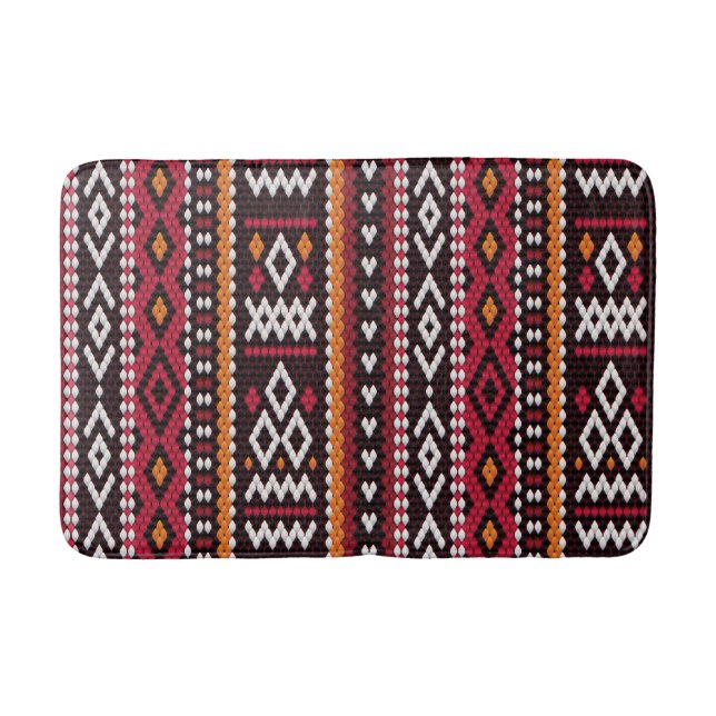 Alfombrilla De Baño Bedouin Sadu Fabric Pattern (Anverso)