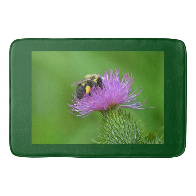 Alfombrilla De Baño Bee On Thistle (Anverso)