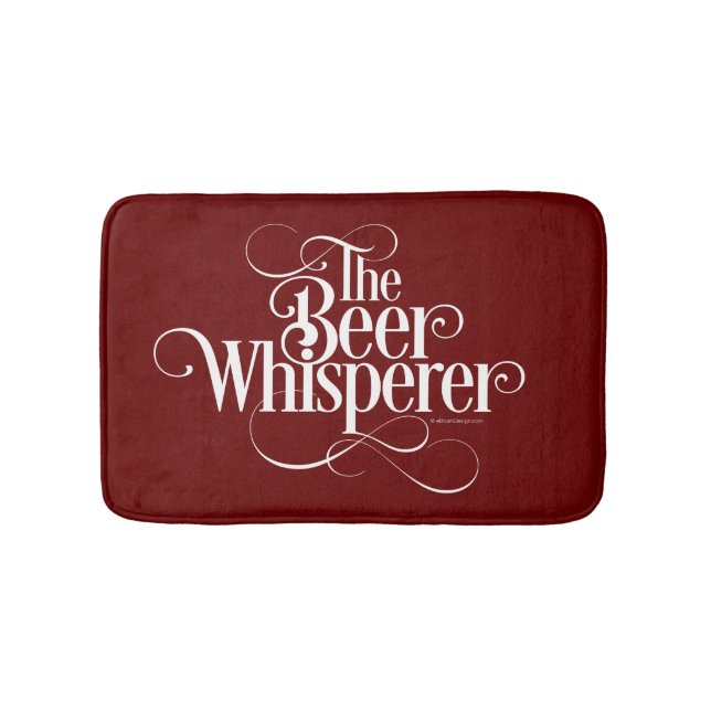 Alfombrilla De Baño Beer Whisperer (blanco) Bath Mat (Anverso)