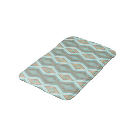 Alfombrilla De Baño Beige Aqua Turquoise Mint Green Square Art