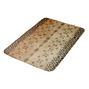 Alfombrilla De Baño Beige marrón tribal