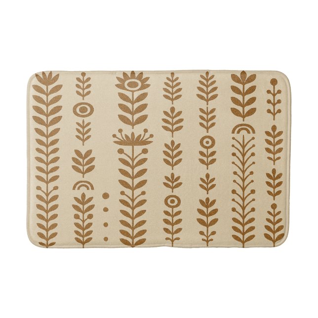 Alfombrilla De Baño Beige y Earth Brown Bath Mat (Anverso)