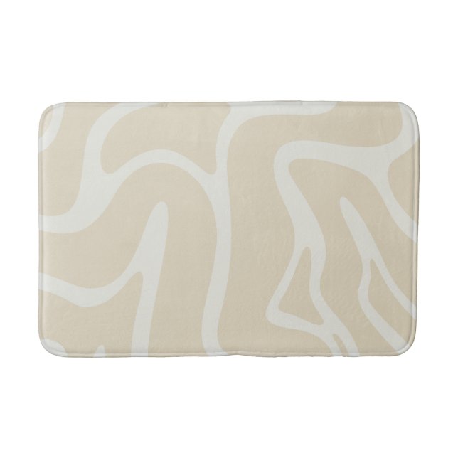 Alfombrilla De Baño BeigeCream Organic Contemporary Minimalistic (Anverso)