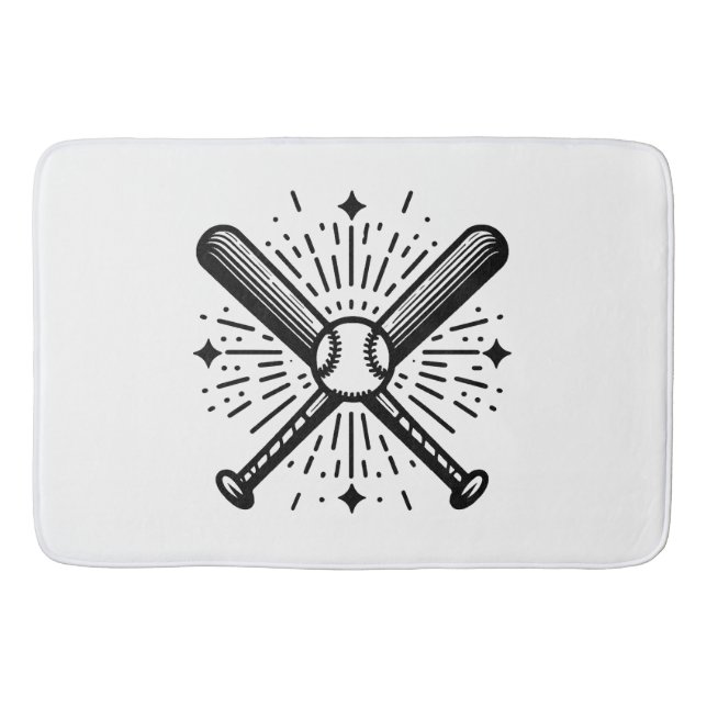 Alfombrilla De Baño béisbol antiguo (Anverso)
