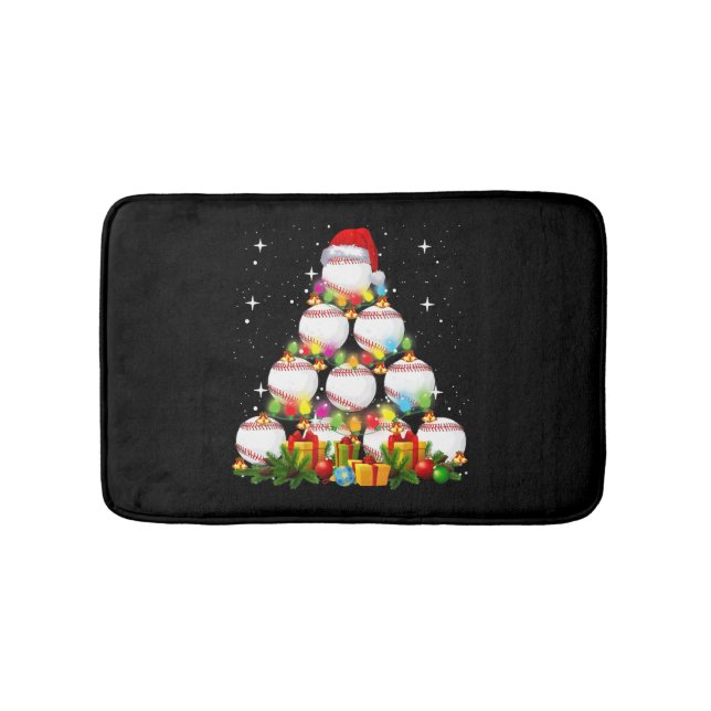 Alfombrilla De Baño Béisbol de Navidad Navidad Navidad Navidad Navidad (Anverso)