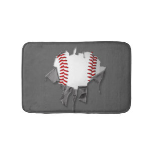 Alfombrilla De Baño Béisbol rasgado
