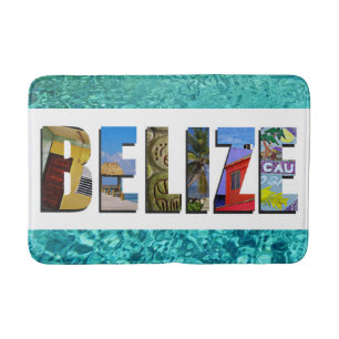 Alfombrilla De Baño Belice Tropical Beach Blue Ocean Travel Photo