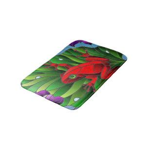 Alfombrilla De Baño Benjamin la Flor Verde Lámina de Leche Verde