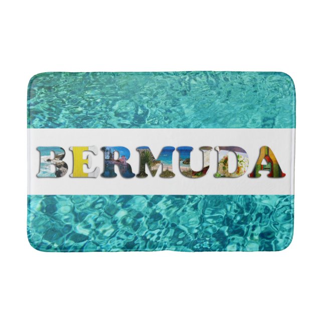 Alfombrilla De Baño Bermudas Tropical Beach Blue Ocean Travel Photo (Anverso)