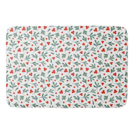 Alfombrilla De Baño Berries Y Planta De Invierno Dejan Un Patrón Sin M