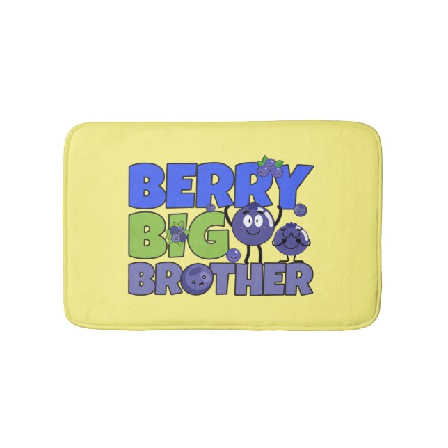 Alfombrilla De Baño Berry Big Brother - Sibling Blueberry Pun (Anverso)