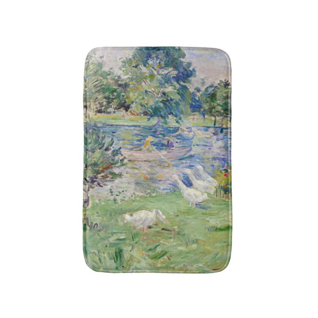 Alfombrilla De Baño Berthe Morisot - Chica en un bote con Geese (Frente vertical)