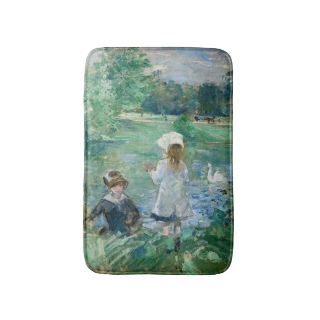 Alfombrilla De Baño Berthe Morisot - Junto a un lago (Frente vertical)