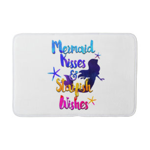 Alfombrilla De Baño Besos de Sirena y Deseos de Estrella de Mar Acuare