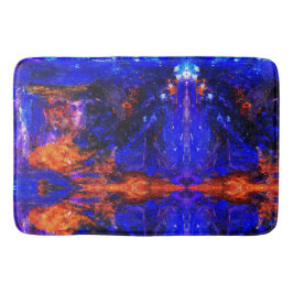 Alfombrilla De Baño Bestia Azul Corriendo Fuego