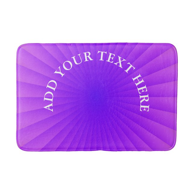 Alfombrilla De Baño BG RAYS - rosa azul + tu texto e ideas (Anverso)