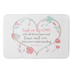 Alfombrilla De Baño Biblia Verse Proverbs 3:5 Cuarto de baño de baños
